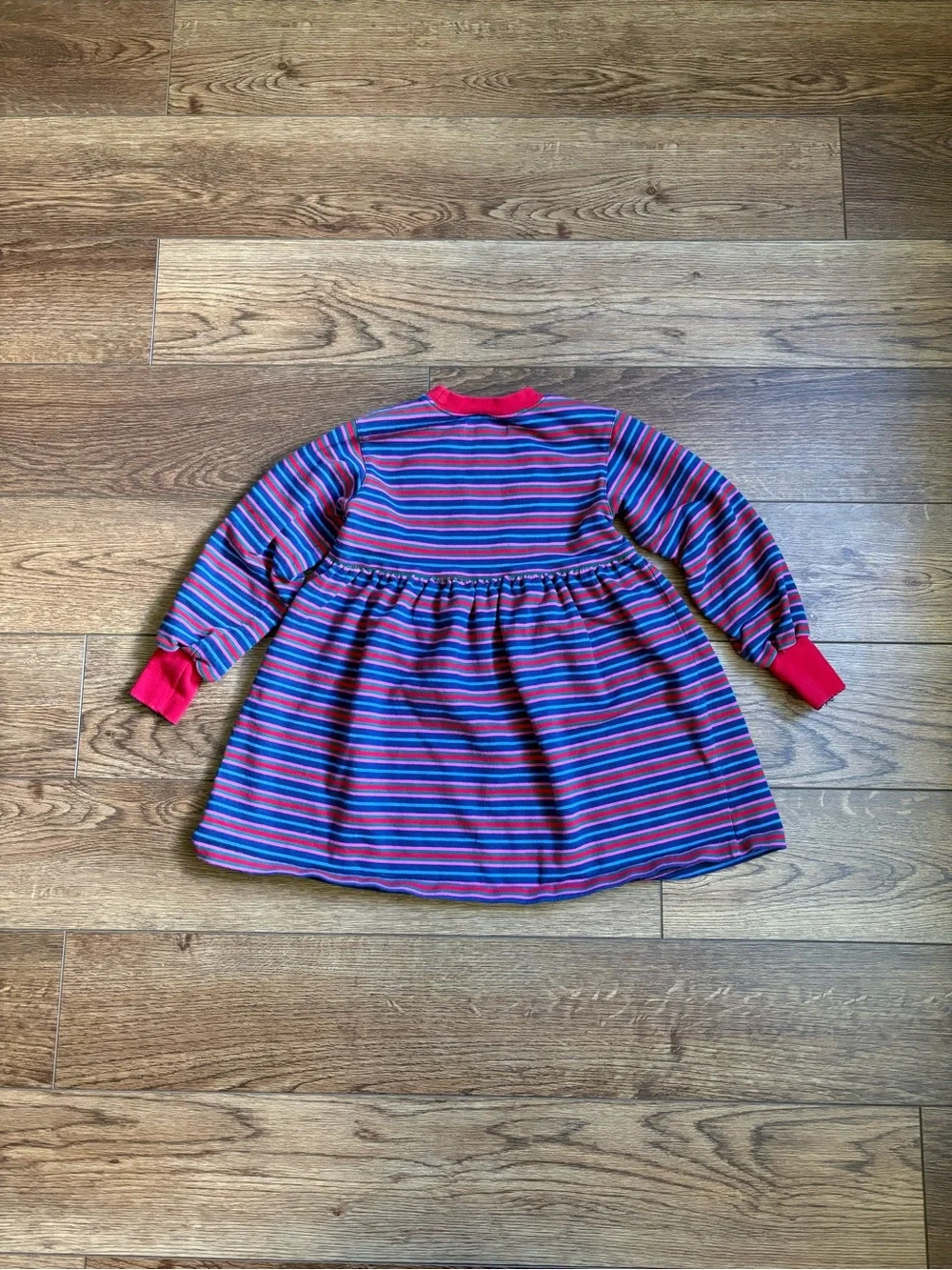 Vintage 90s Rainbow Gymboree Striped Heart Floral Dress Size Large